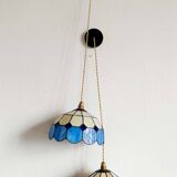 Pair of Art Deco Tiffany style pendant lights