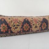 Turkish blue oversize carpet pillow