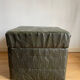 Pouf leather chest patchwork vert  De Sède