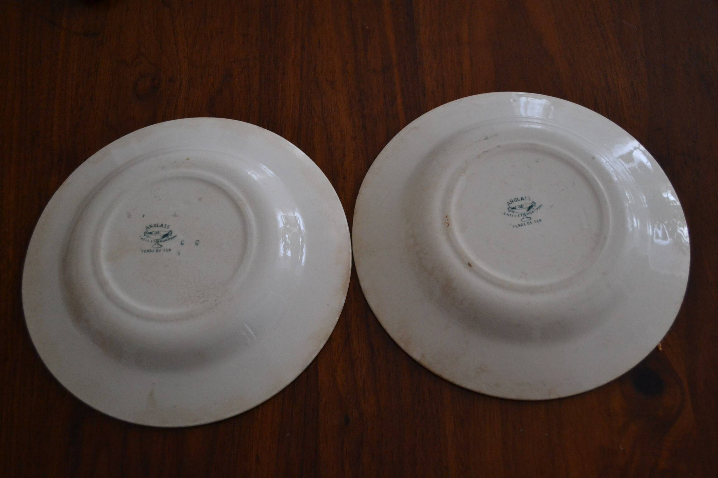 Ironstone plates, English pattern