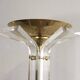Rare floor lamp in gilded brass and plexiglass