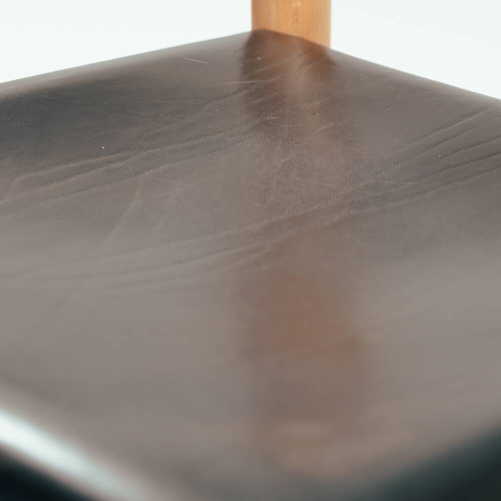 Ibisco hideleather beech stick chairs, Italy 1970, set of 2