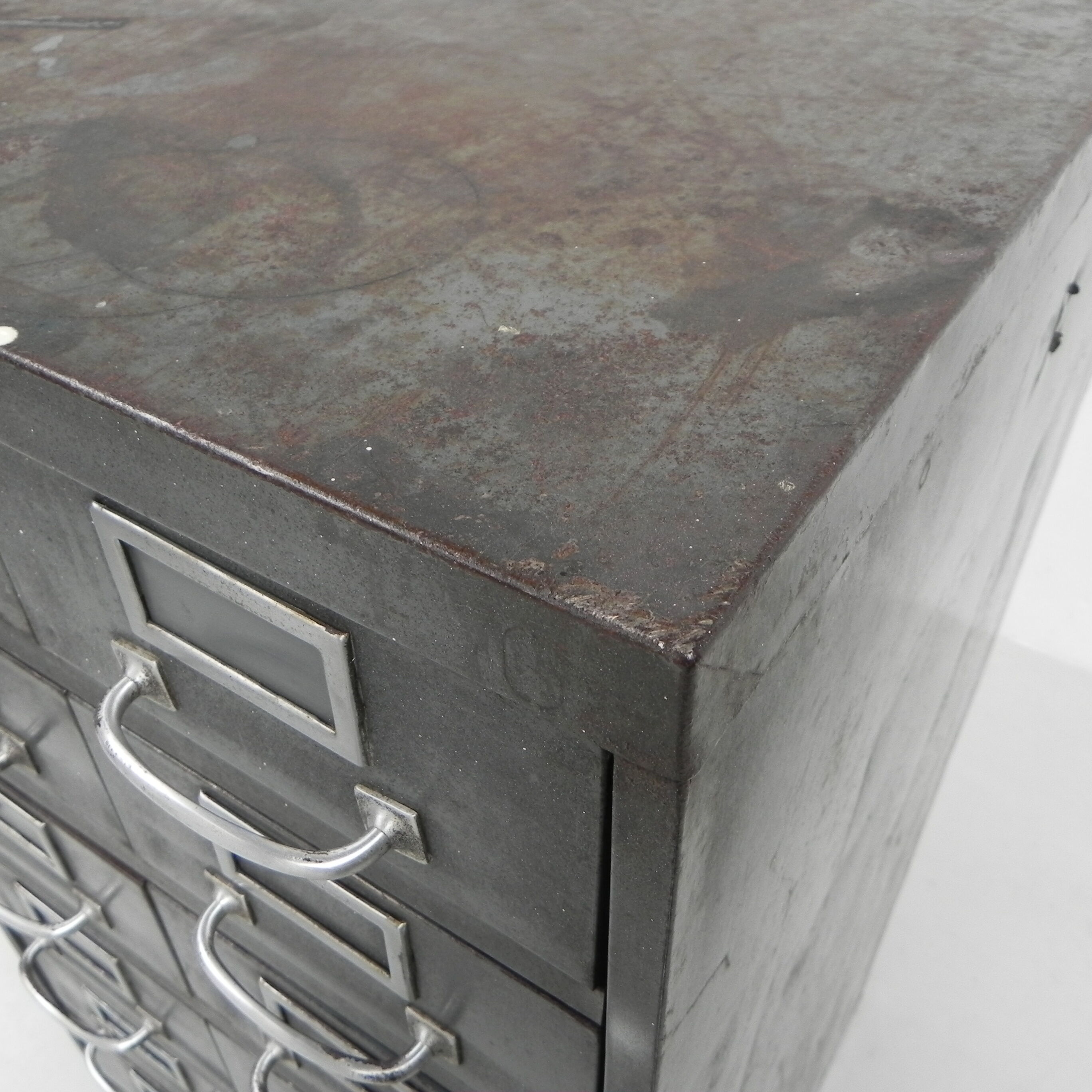 Industrial Steel Chest of Drawers with 20 Drawers