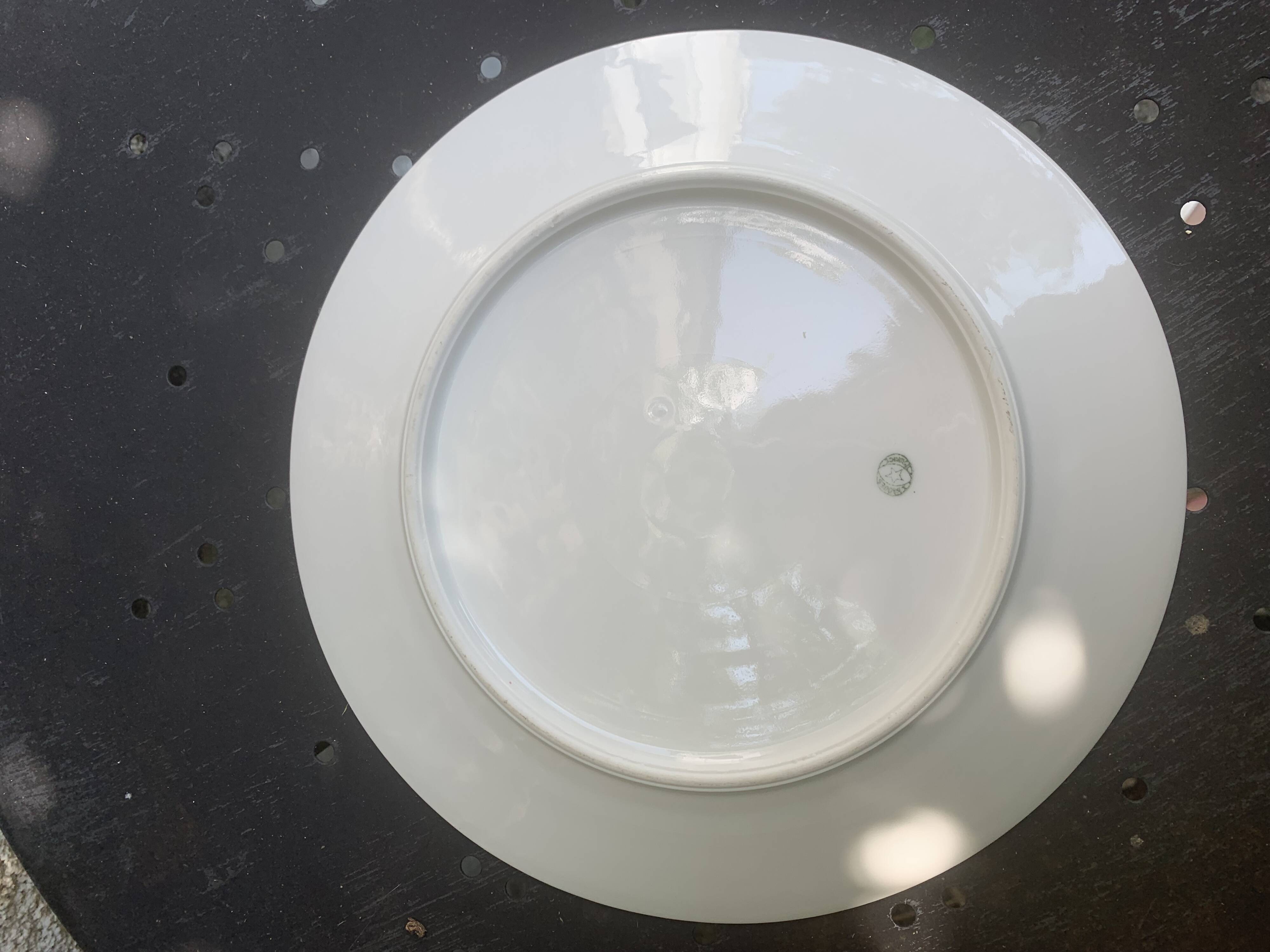 5 Limoges porcelain dinner plates stamped Limoges France