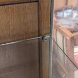 Limed oak display case from the 1940s