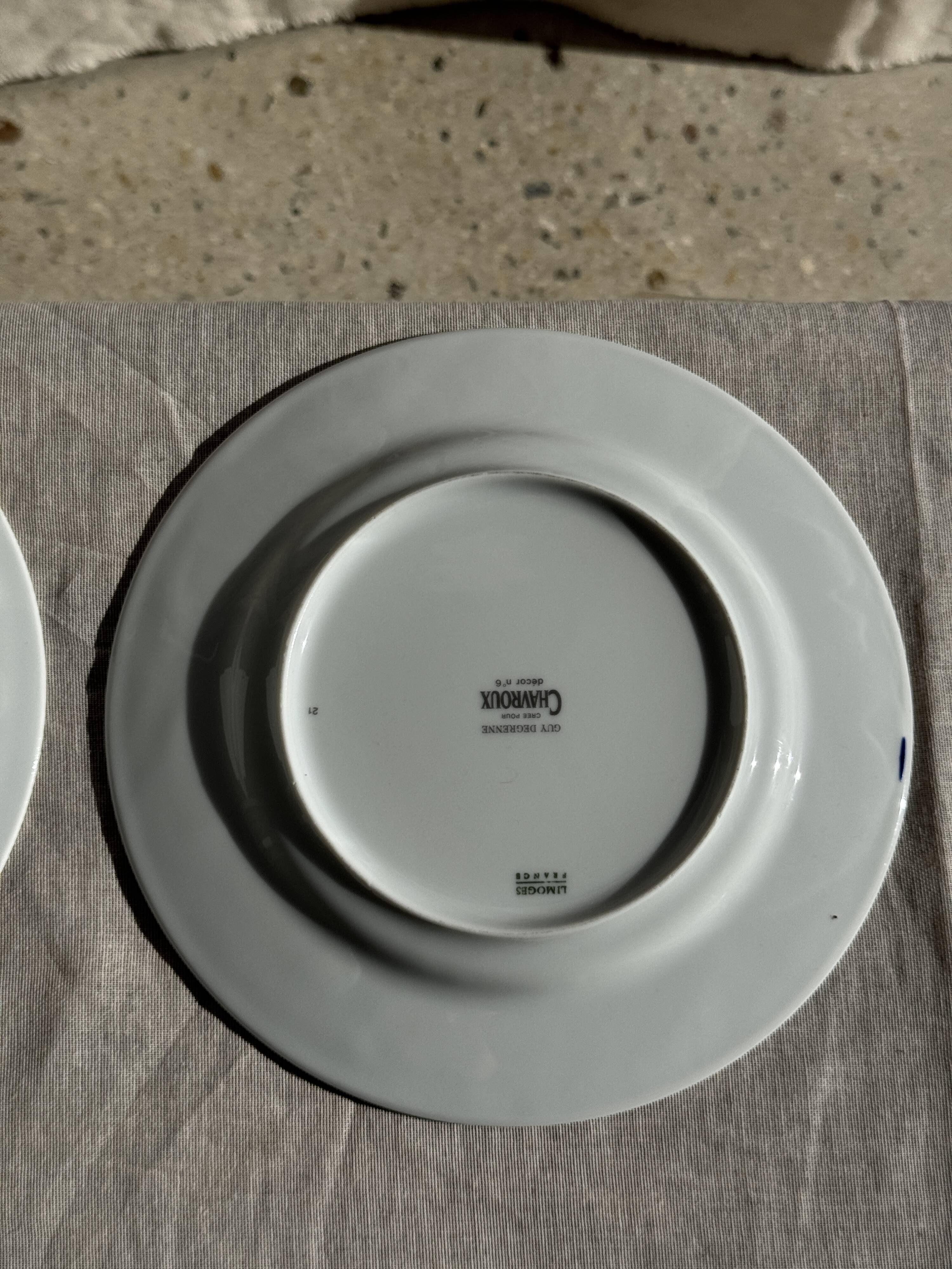 Set of 12 cheese plates France Chavroux 1990s D 21.5