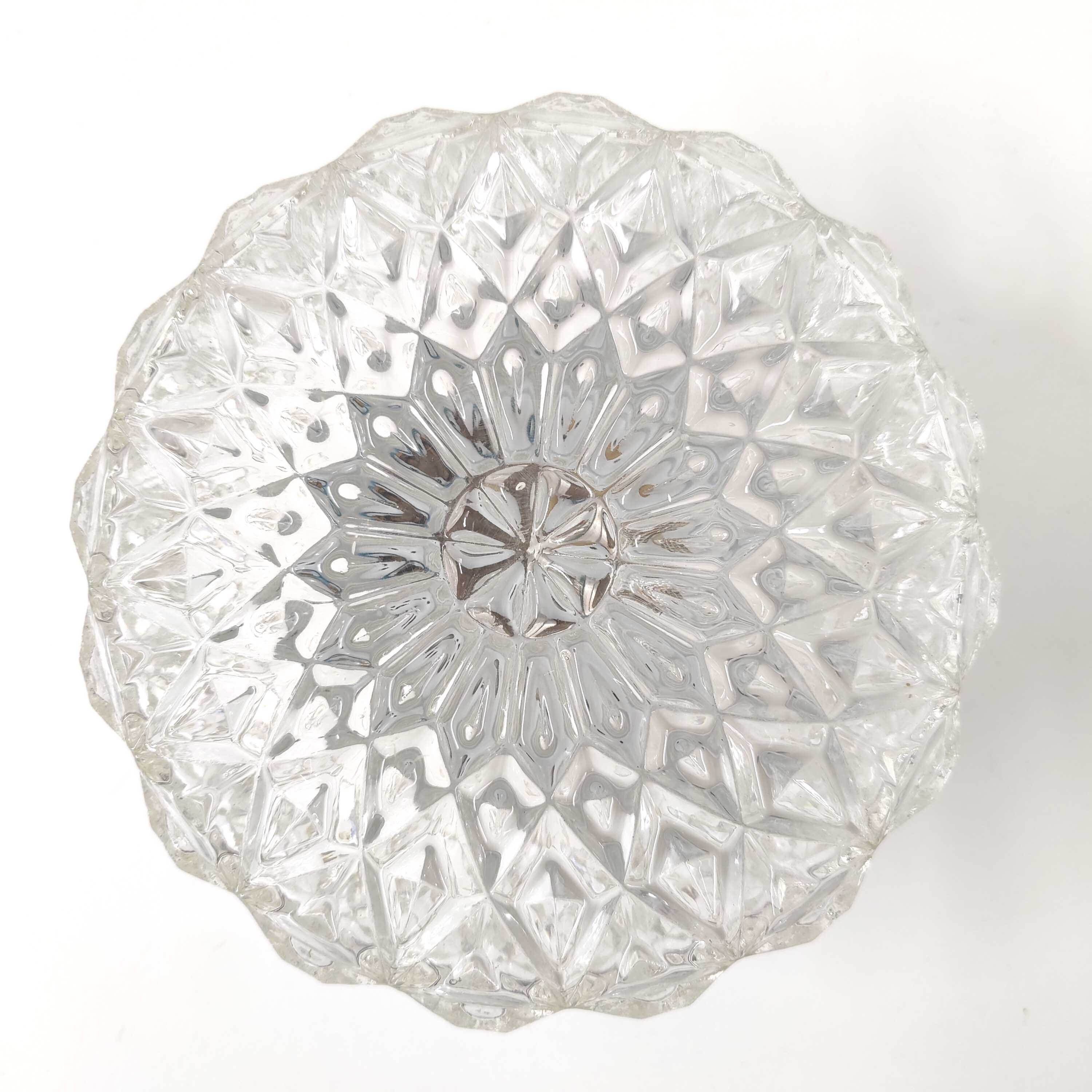 Cast glass ceiling lamp