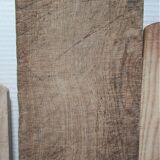 three vintage patinated solid wood cutting boards
