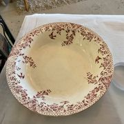 Plat creux Terre de fer faience grand dépôt e.bourgeois.rose