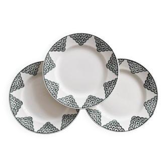 Terre de fer St Amand dessert plates.