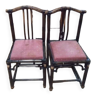 2 chaises en bambou