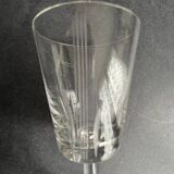 6 verres anciens à  porto en cristal taillé