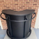 Vintage black rattan bar