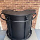 Vintage black rattan bar