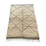 Beni Ouarain white and grey Berber carpet 140x205cm