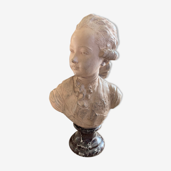 Children's bust in terracotta