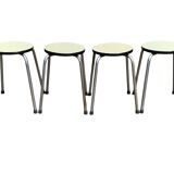 Vintage stackable stools Formica beige 1960