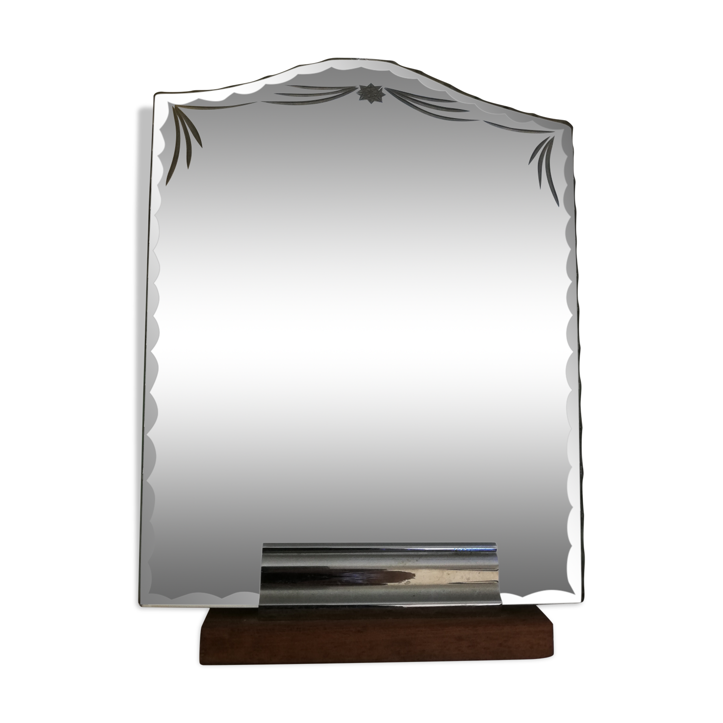 Art Deco beveled lay mirror