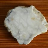 White and grey alabaster ashtray