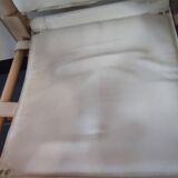 White leather safari armchair