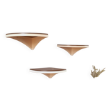 Three vintage corner shelves 70s