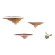 Three vintage corner shelves 70s