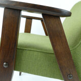Paire de fauteuils vert de style danois vintage 60's