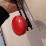 Wall-mounted metal coat rack with 5 hooks