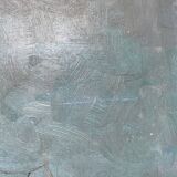 Table "Village and boats by the sea" Marine Bretagne signed 1948