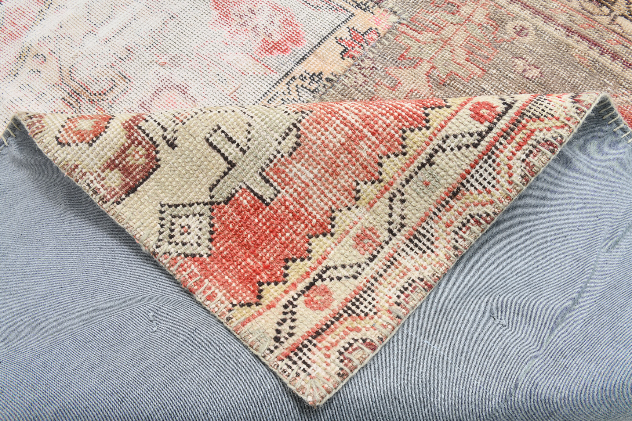 Antique handmade vintage rug, 311x244 cm