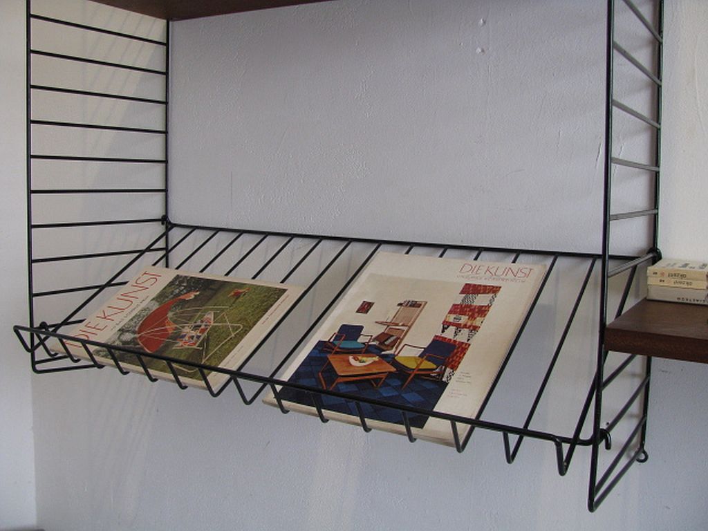 Wall shelves by Nils Nisse String System, Sweden 1960/70