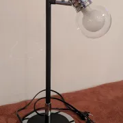 Vintage Swan Neck Lamp in Black Metal and Chrome