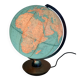 Vintage 1960 terrestrial globe JRO Verlag wood PVC world map - 43 cm