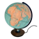Vintage 1960 terrestrial globe JRO Verlag wood PVC world map - 43 cm