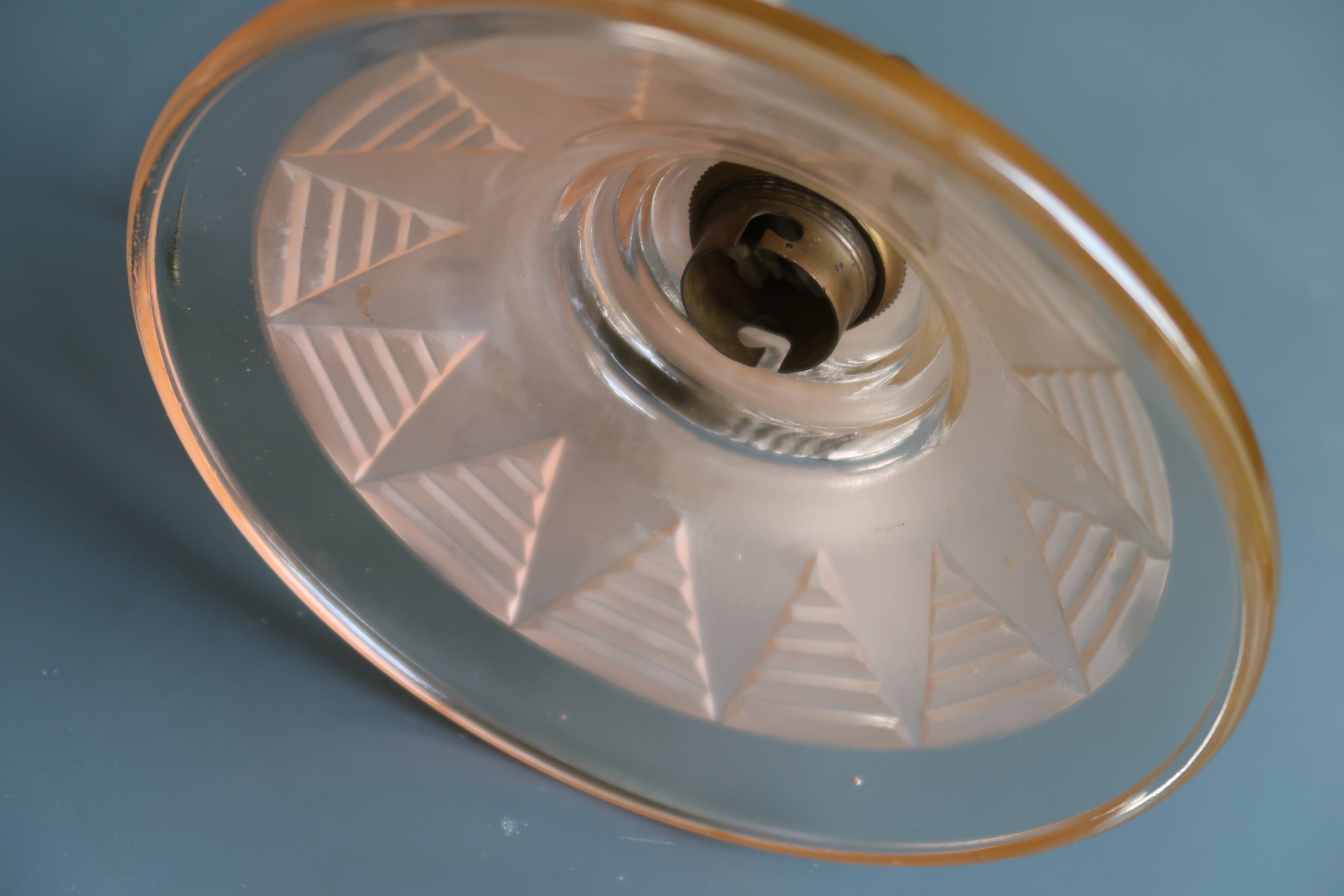 Pair of vintage Art Deco wall sconces from the 1930s.