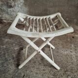 Vintage stool folding stool chalk white