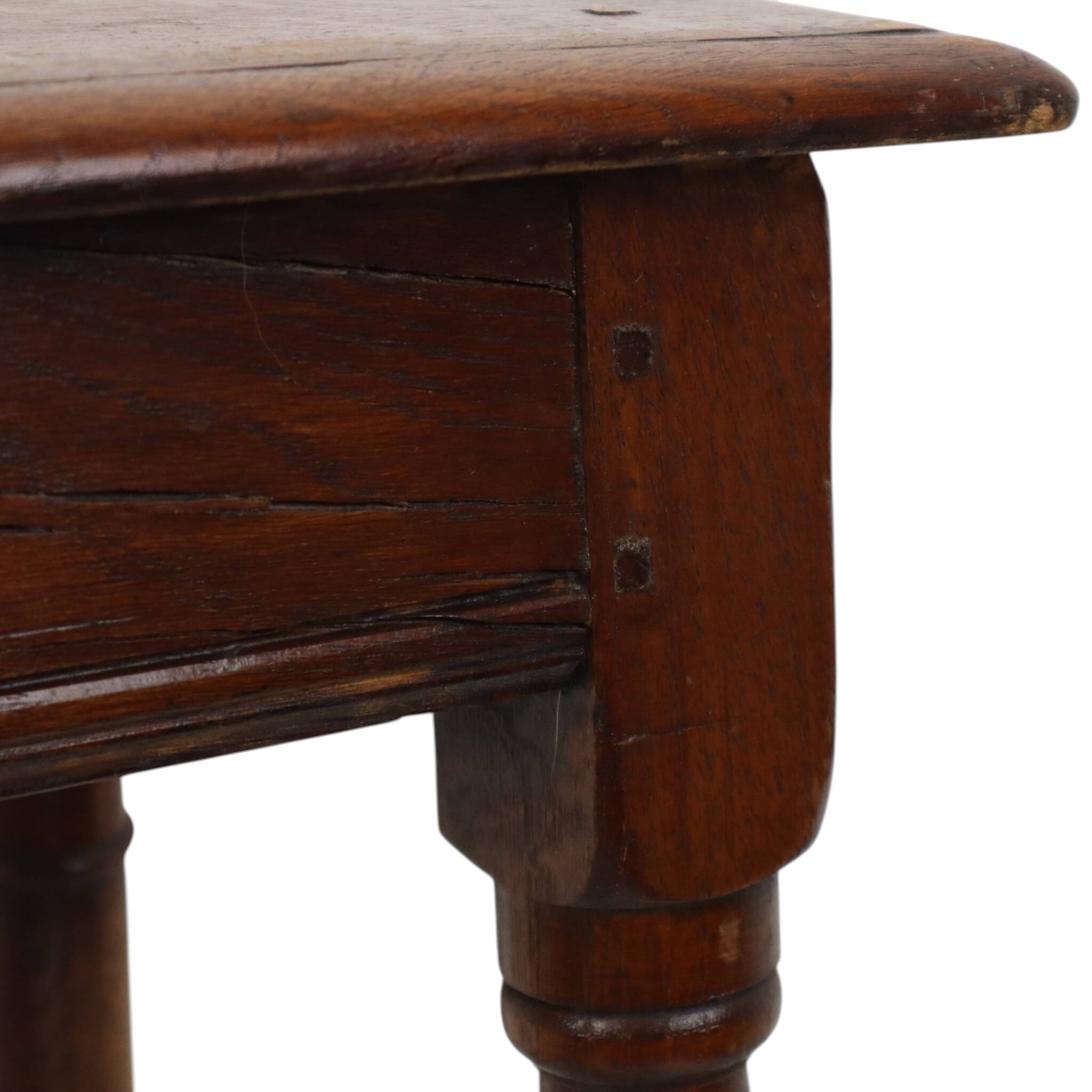 Tabouret en chêne massif anglais, 19e siècle