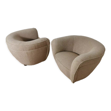 Restored armchairs by Jindrich Halabala