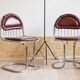 Duo of metal chairs attributed to Gastone RINALDI