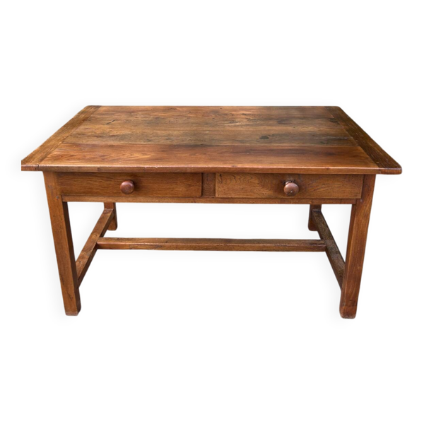 Table de ferme ancienne en chêne massif pour 6 personnes