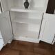 White cerused wood library (+TV housing)