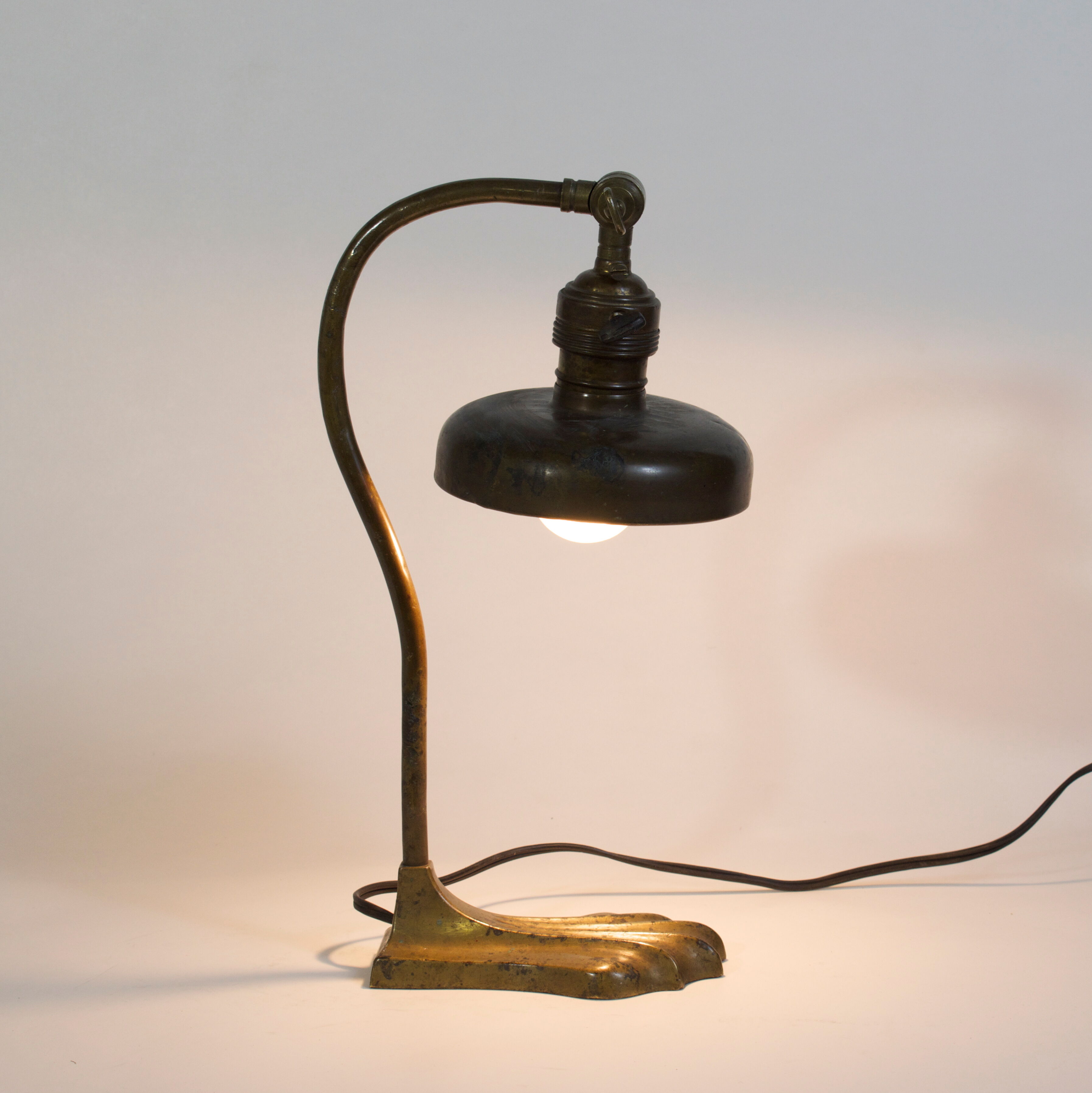 Art Nouveau bronze lamp