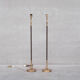 Pair of Leather and Brass Mid-Century Einar Bäckström Floor Lamps