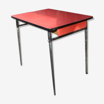 Table formica rouge vintage