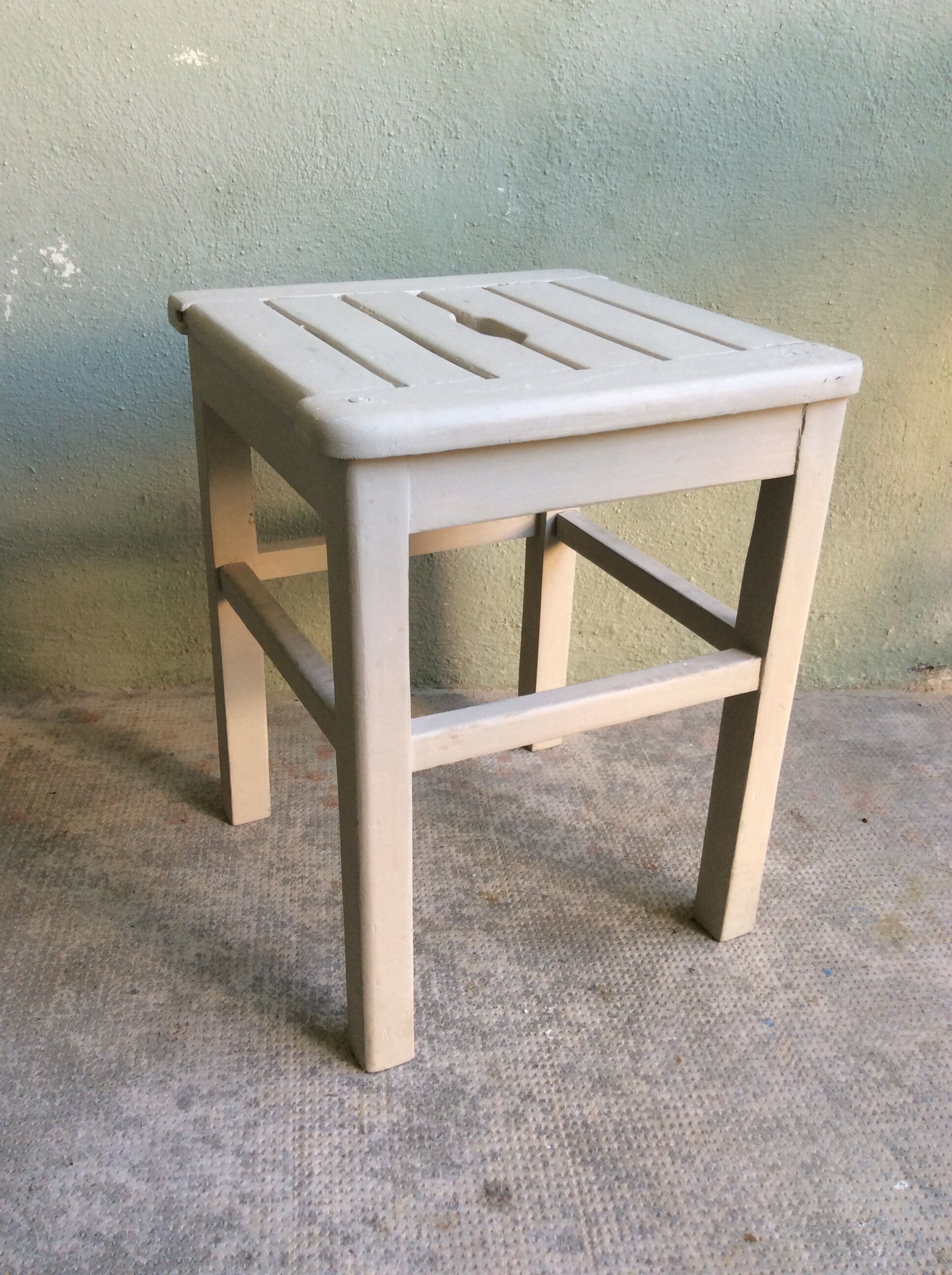 Wooden workshop stool
