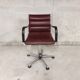 Swivel office chair in chrome-plated metal 70s