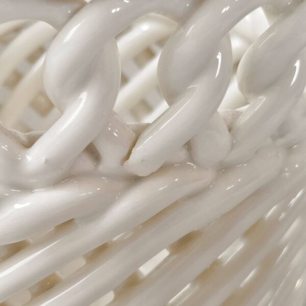 Cache-pot céramique tressée de Bassano 1960