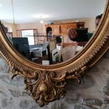 Mirror oval era 19th - 120 x 80cm