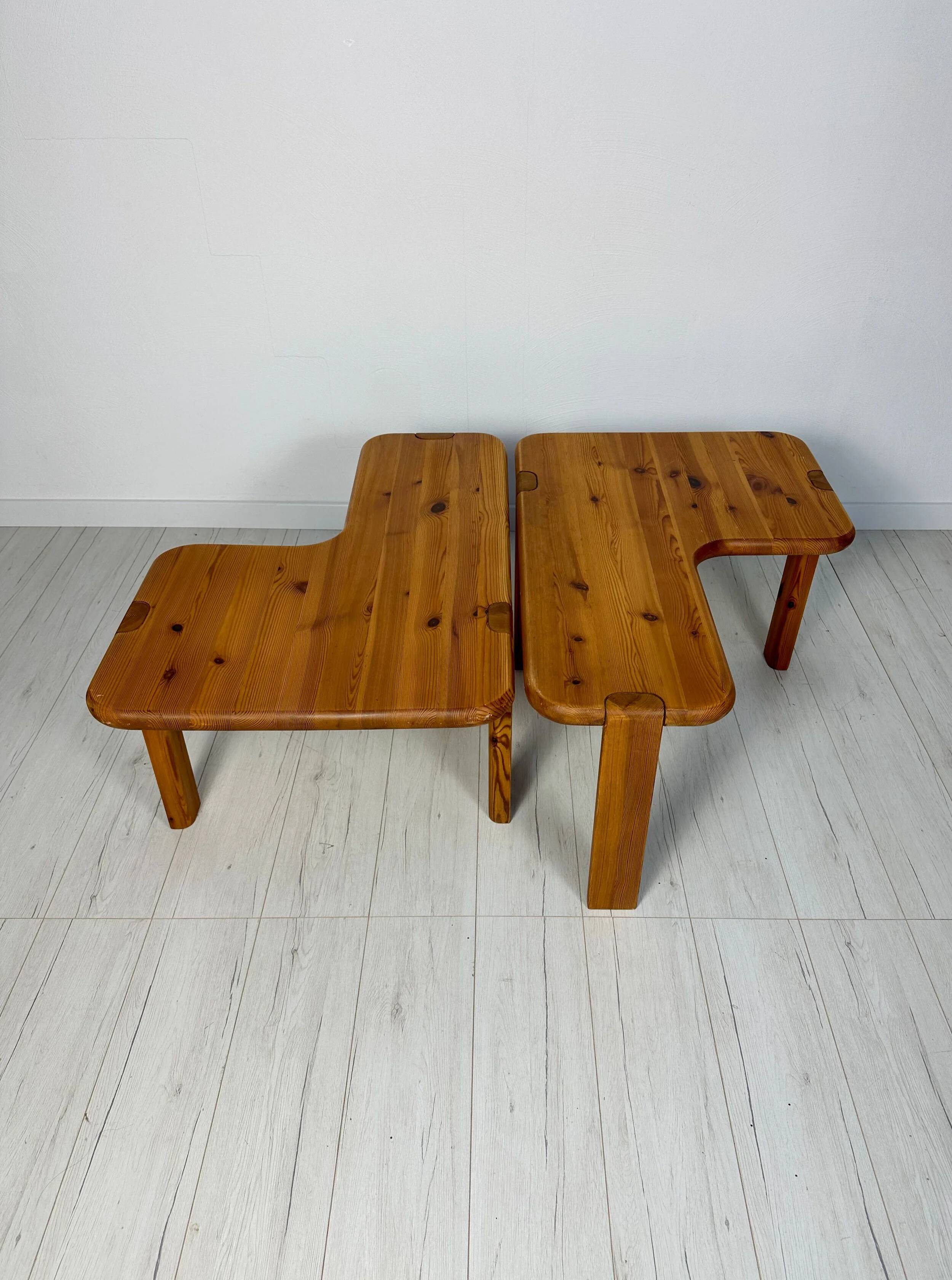 60s Set of 2 vintage Danish Pine Coffee Tables by Aksel Kjersgaard
