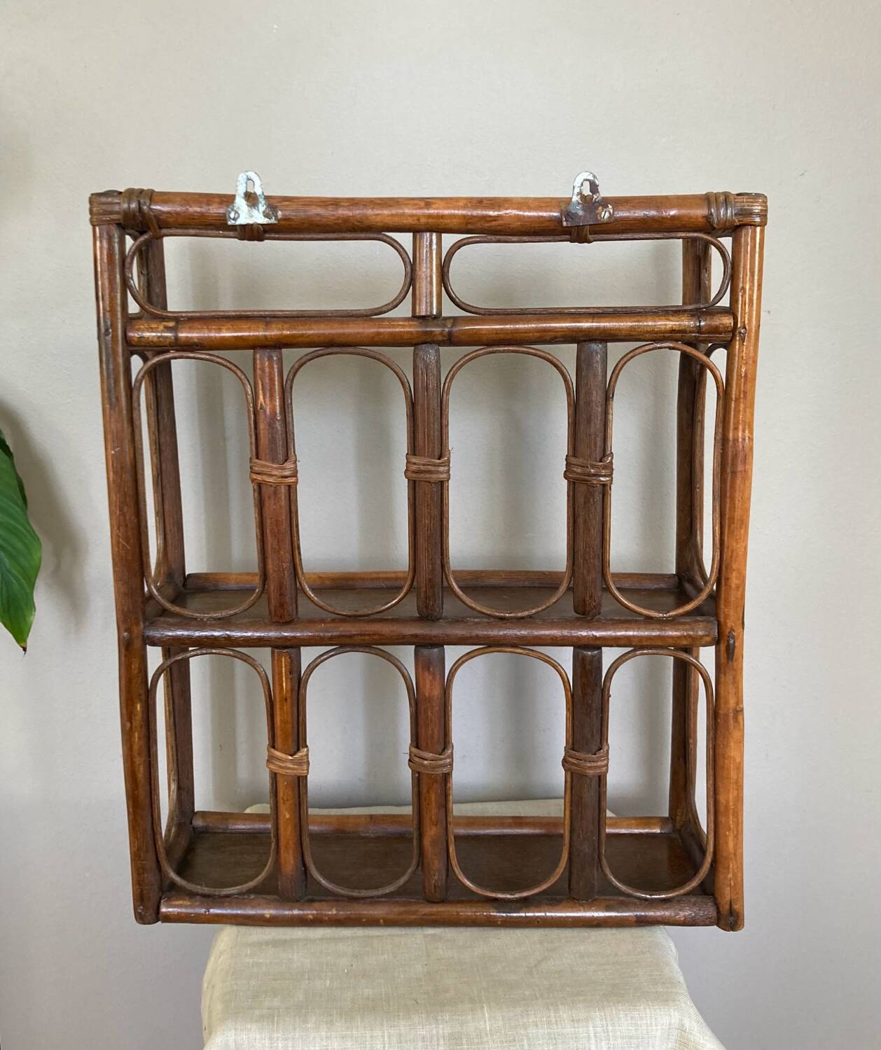 Bamboo wall shelf 1960s/70s